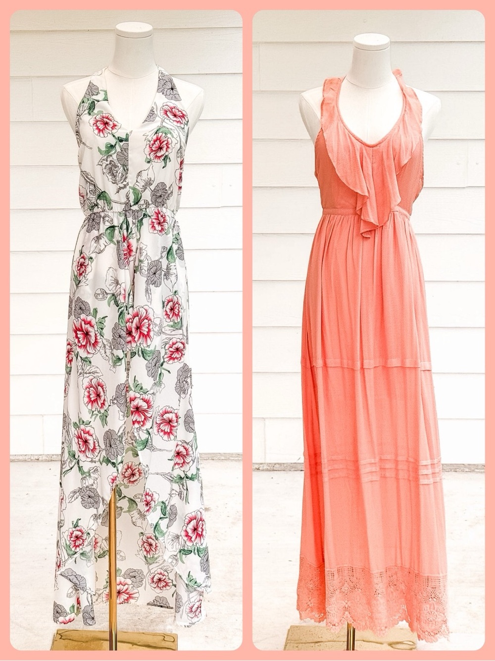 Beautiful boutique beachy romantic summer maxi dress bundle Size Small